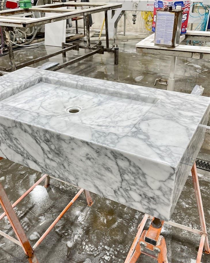 Bianco Arabescato Marble Vanity (5)